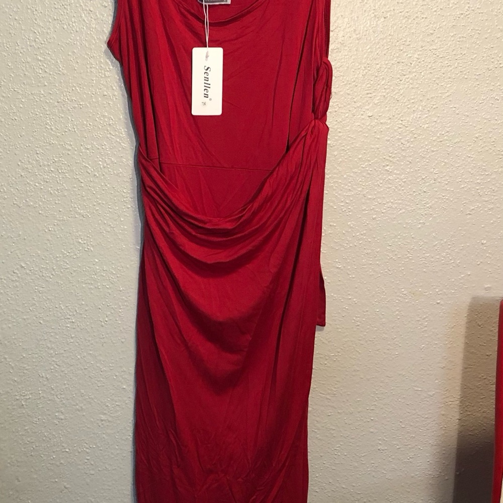 Senllen XL Women Dress N.W.T. Wine Red